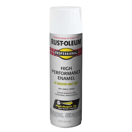 Rust Preventative Spray Paint, White, Semi-Gloss, Solvent, 15 Oz MPN:239108