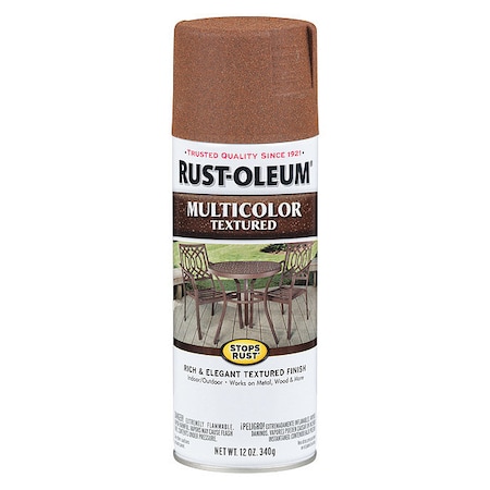 Textured Spray Paint, Rustic Umber, Textured, Solvent, 12 Oz MPN:239122