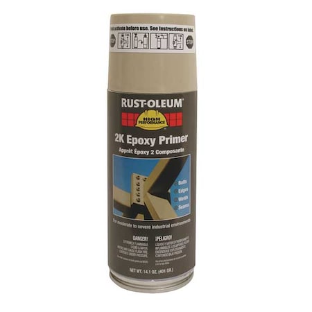 Rust Preventative Spray Primer . Beige, 14.1 oz, Aerosol Can, Flat MPN:247598
