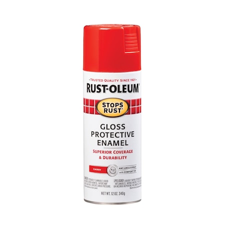 Spray Paint, Cherry, Gloss, Solvent, 12 oz. MPN:248568