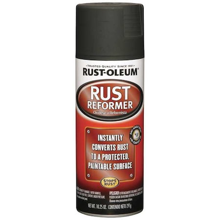 Rust Reformer, 10.25 oz Aerosol Spray, Black, Flat, MPN:248658