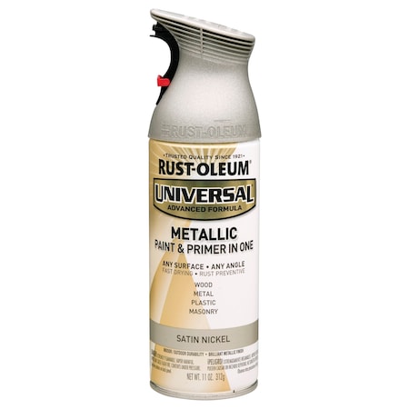 Spray Paint, Satin Nickel, Metallic, Solvent, 11 oz MPN:249130