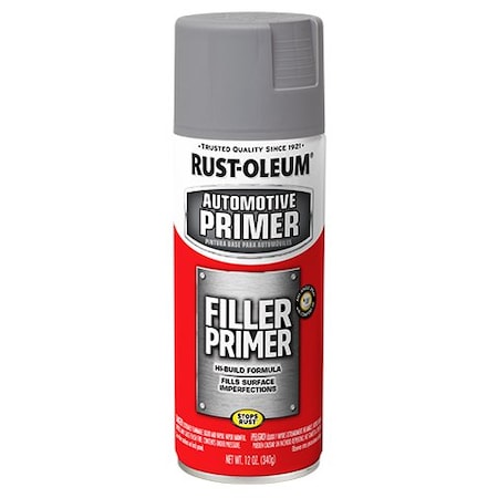 Auto Body Filler Primer, 11 oz, Exterior/Interior, Auto Body Filler Primer, Solvent, Rough, Flat MPN:249279
