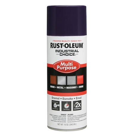 Spray Paint, Purple, Gloss, Solvent, 12 oz MPN:257399
