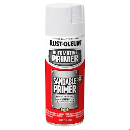 Automotive Sandable Primer Spray, White, 12 Oz MPN:260737