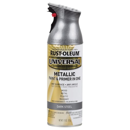 Spray Paint, Dark Steel, Metallic, Solvent, 11 oz MPN:262662