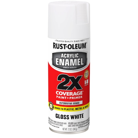Acrylic Enamel, White, Solvent Base, 12 oz MPN:271919