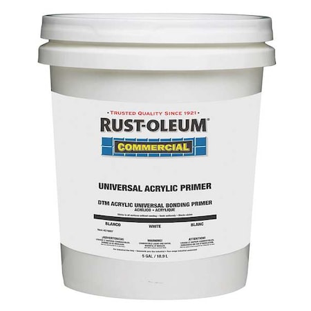 Primer, Water, Acrylic, White, 5 gal. MPN:278807