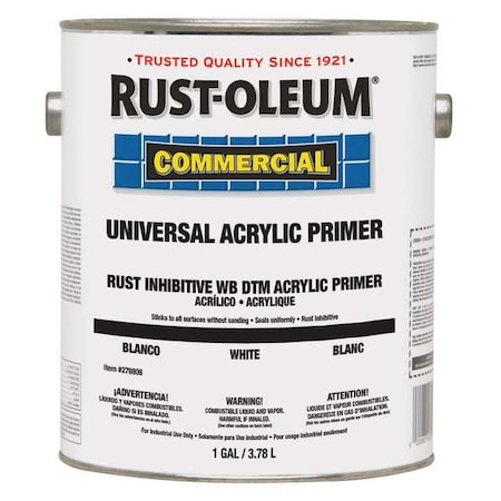 Primer, Water, Acrylic, White, 1 gal. MPN:278808