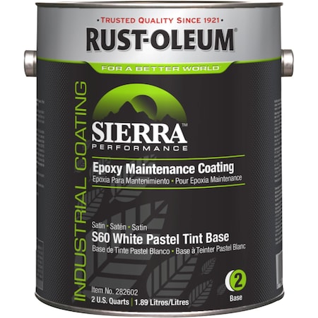 Interior Paint, Water, Water-based Acrylic Base, White, 1 gal MPN:282602