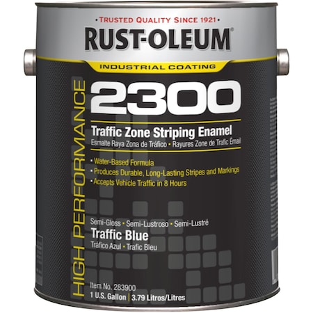 Traffic Zone Striping Paint, 1 gal., Traffic Blue, Water -Based MPN:283900