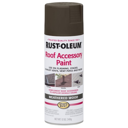 Spray Paint, Weathered Wood, Flat, 12 oz MPN:285217