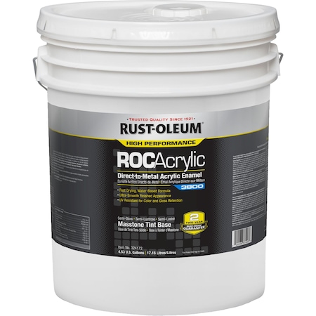 Acrylic Enamel, Acrylic, Water-based Acrylic Base, Tint, 5 gal MPN:324172