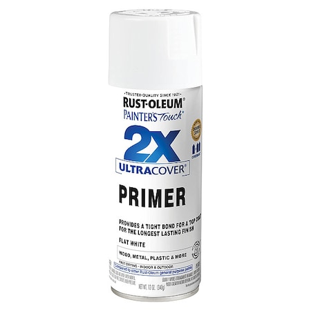 Spray Primer . White Primer, 12 oz, Can, Flat MPN:334019