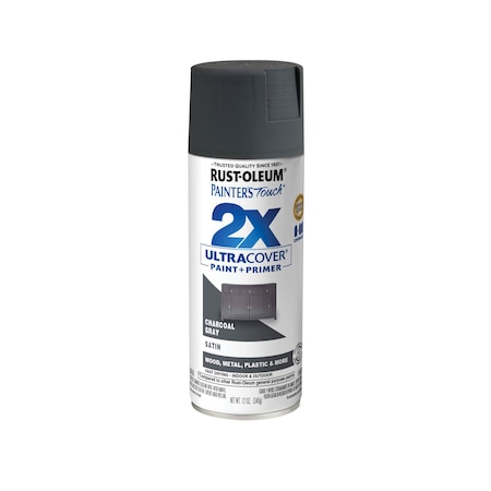 Spray Paint, Charcoal Gray, Solvent, 12 Oz MPN:350373