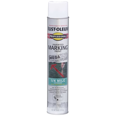 Inverted Marking Paint, 26 Oz, White, Solvent -Based MPN:350997