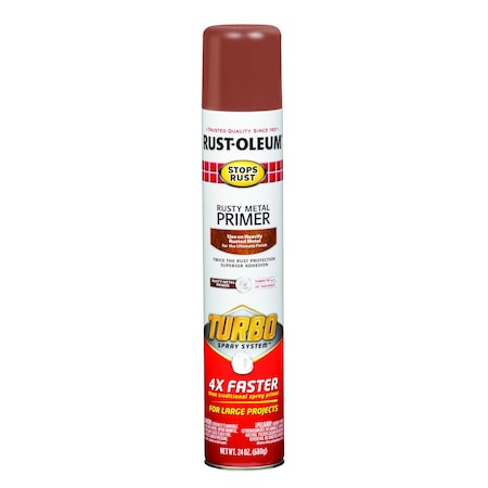 Rust Preventative Spray Primer . Rusty Metal Primer, 24 oz, Aerosol Can, Flat MPN:353346
