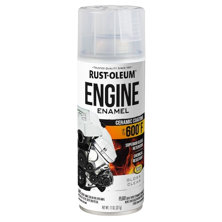 Automotive 600 Degrees F Engine Primer Spray, Clear, Gloss, 11 oz MPN:363572