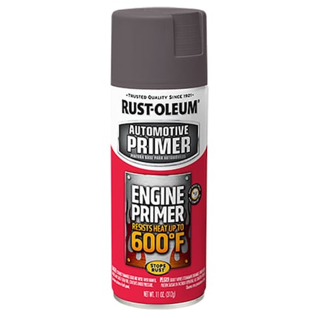 Automotive 600 Degrees F Engine Primer Spray, Gray, Flat, 11 oz MPN:363573