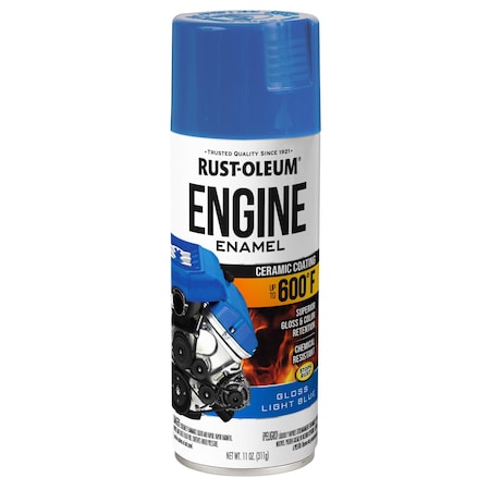 Spray Paint, Light Blue, Gloss, Solvent MPN:366431