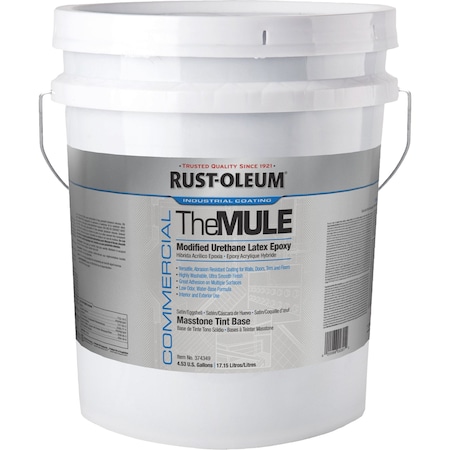 The MULE (Modified Urethane Latex Epoxy), Masstone Tint Base, Satin, 5 Gallon MPN:374349T