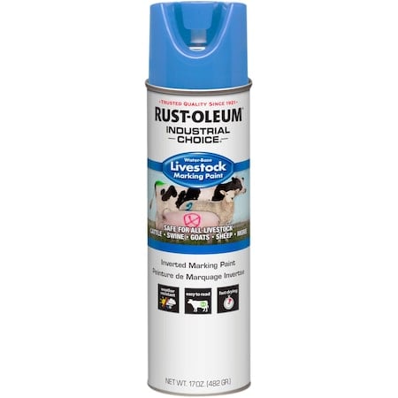 Livestock Marking Paint, Fluorescent Blue, Water, 17 Oz MPN:383019