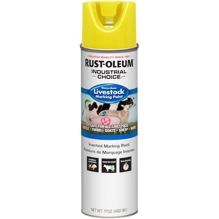 Livestock Marking Paint, Fluorescent Yellow, Water, 17 Oz MPN:383020