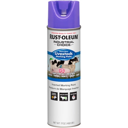 Livestock Marking Paint, Fluorescent Purple, Water, 17 Oz MPN:383021