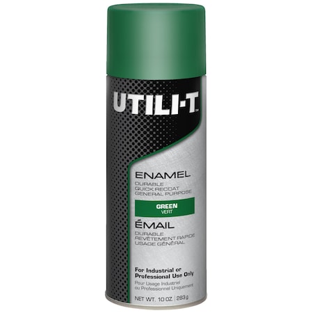 General Purpose Enamel Spray Paint, Green, Gloss, Solvent, 10 oz MPN:387393
