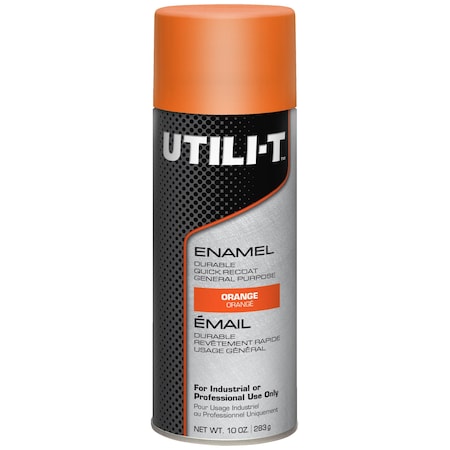 General Purpose Enamel Spray Paint, Orange, Gloss, Solvent, 10 oz MPN:387398