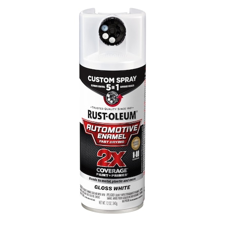 Automotive Enamel Spray, Solvent, White MPN:394894