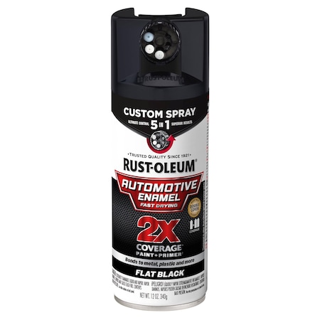 Automotive Enamel Spray, Solvent, Black MPN:394896
