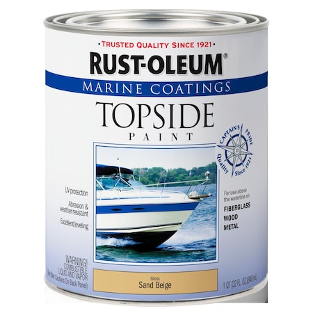 Marine Coatings Topside Paint, Sand Beige, Gloss, 1 Qt MPN:396964