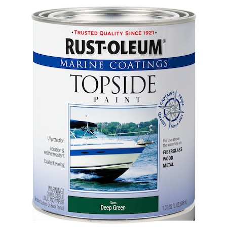 Marine Coatings Topside Paint, Deep Green, Gloss, 1 Qt MPN:396965