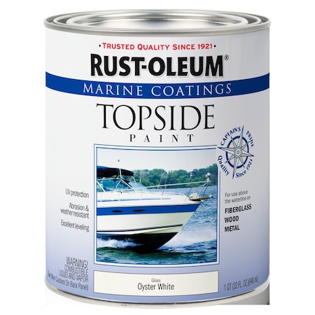 Marine Coatings Topside Paint, Oyster White, Gloss, 1 Qt MPN:396977
