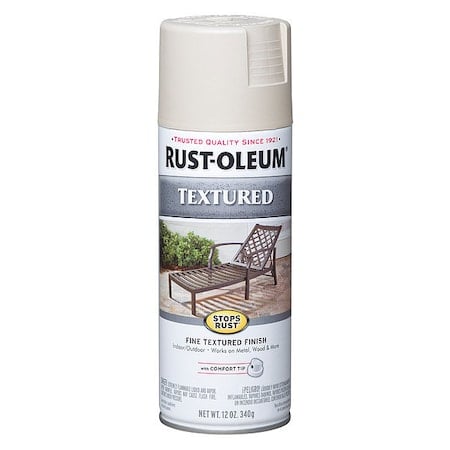 Textured Spray Paint, White, Textured, Solvent, 12 oz MPN:7225830