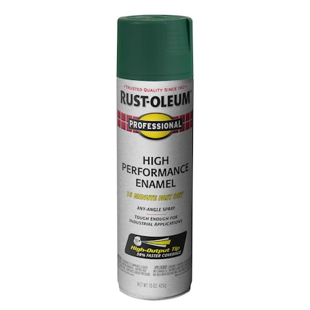 Rust Preventative Spray Paint, Hunter Green, Gloss, Solvent, 15 Oz MPN:7538838