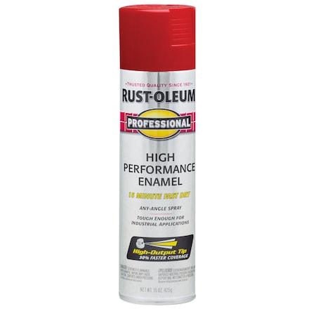 Rust Preventative Spray Paint, Safety Red, Gloss, Solvent, 15 Oz MPN:7564838