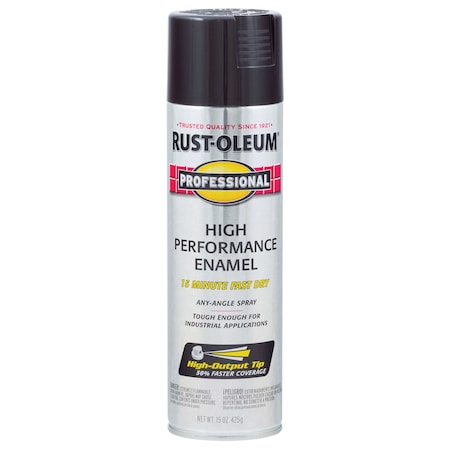 Rust Preventative Spray Paint, Black, Gloss, Solvent, 15 Oz MPN:7579838