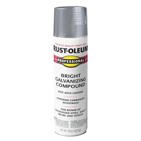 Spray Primer, Bright Galv. Compound, Flat, Water, 20 oz MPN:7584838