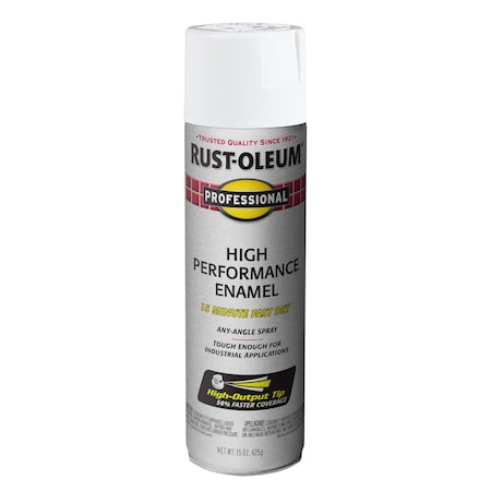 High Performance Enamel, White, Gloss, 15 Oz, Aerosol Can MPN:7592838