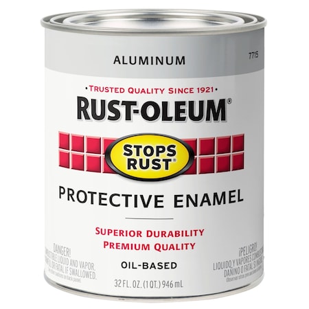 Rust Prevenative Paint, Metallic, Metallic Aluminum, 1 qt. MPN:7715502