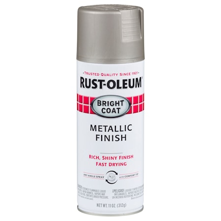 Spray Paint, 11 oz, Gen Purpose Spray Paint, Aluminum/Metallic, Solvent, Gloss MPN:7715830