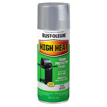 Spray Paint, Silver, Satin, Solvent, 12 Oz MPN:7716830