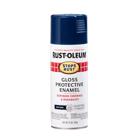 Spray Paint, Navy, Gloss, Solvent, 12 oz. MPN:7723830