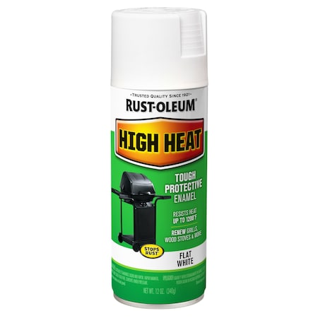 Spray Paint, White, Satin, Solvent, 12 Oz MPN:7751830