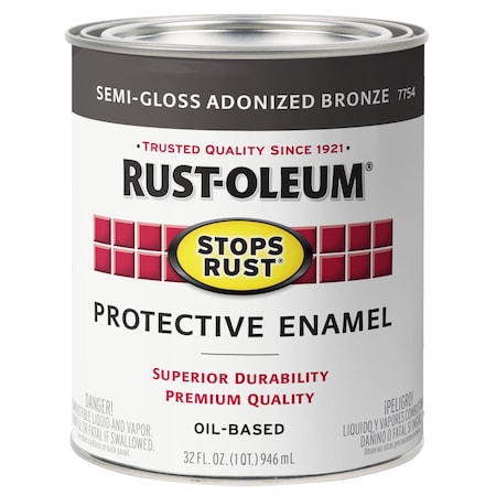 Rust Prevenative Paint, Semi-Gloss, Bronze, 1 qt. MPN:7754502