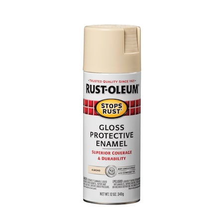 Spray Paint, Almond, Gloss, Solvent, 12 oz. MPN:7770830