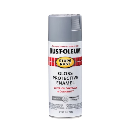 Spray Paint, Smoke Gray, Gloss, Solvent, 12 oz. MPN:7786830