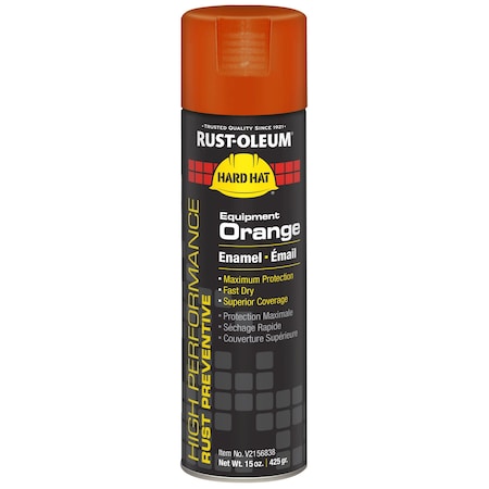 Rust Preventative Spray Paint, Equipment Orange, Gloss, Solvent, 15 oz MPN:V2156838